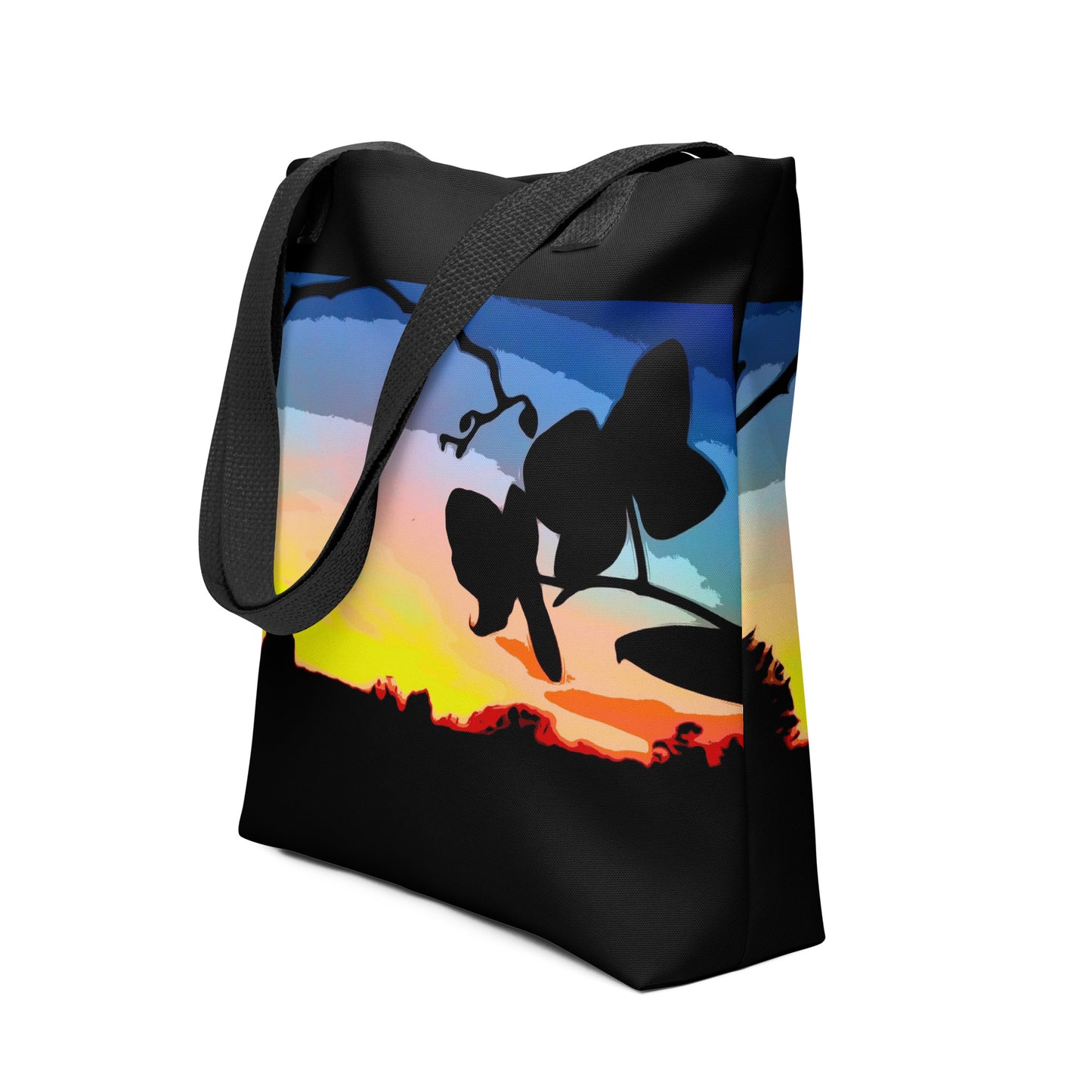 Orchid Flower Sunset Tote Bag