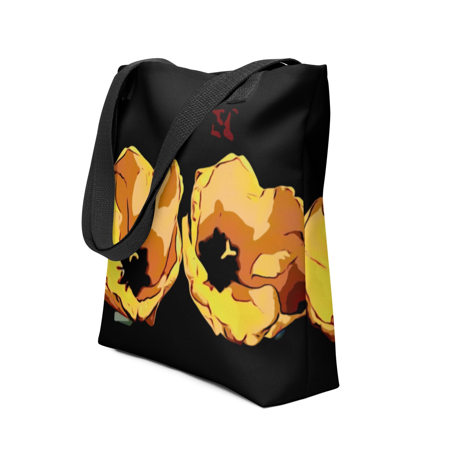 Yellow Tulip Flowers Tote Bag