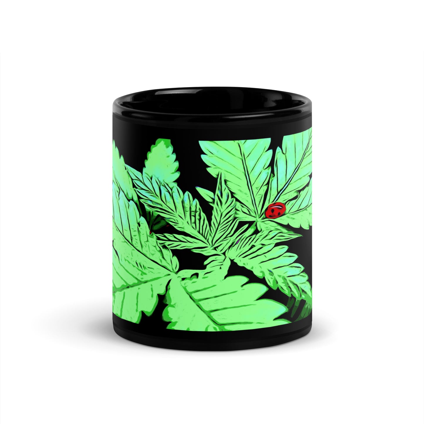 Ladybug on Cannabis Plant Mug