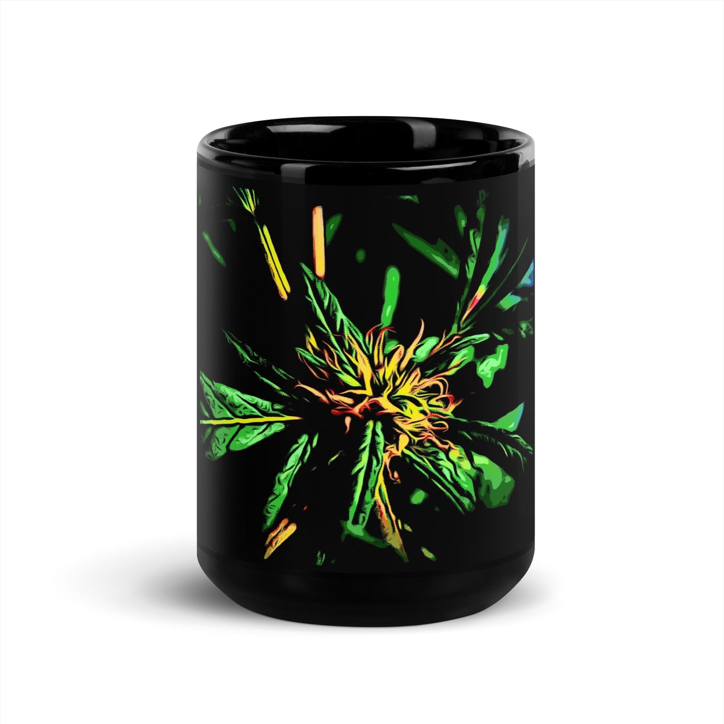 Red Flowering Cannabis Plant Mug