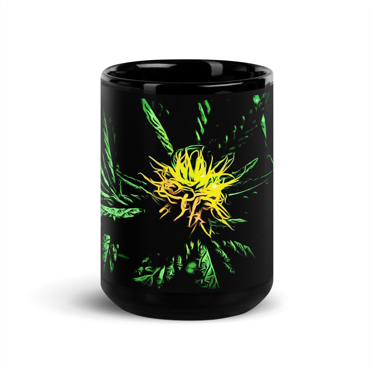 Yellow Flowering Cannabis Plant Mug