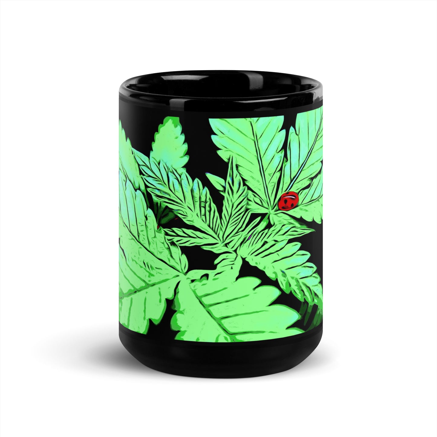 Ladybug on Cannabis Plant Mug