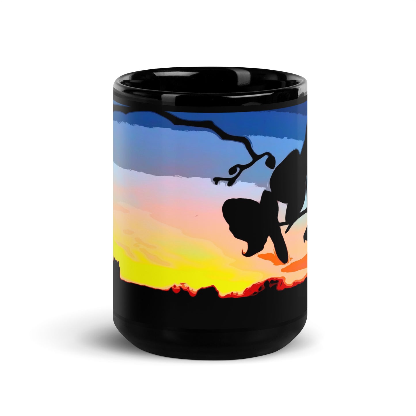 Orchid Flower at Sunset Mug