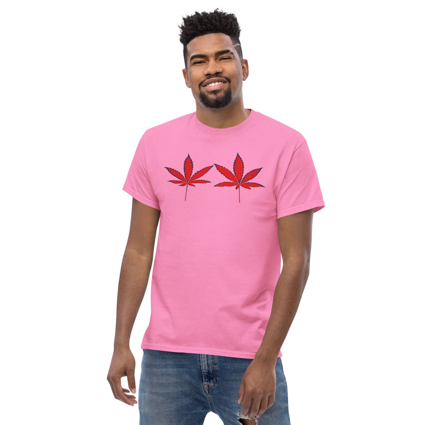 Red Cannabis Leaves Unisex T-shirt