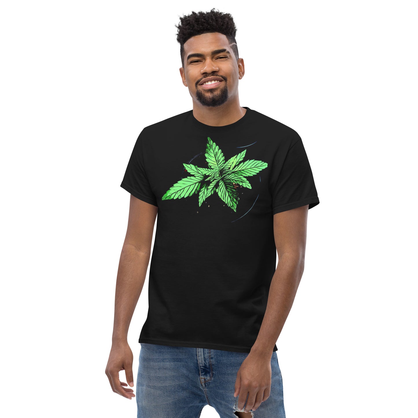 Young Broad Leaf Cannabis Plant Unisex T-shirt