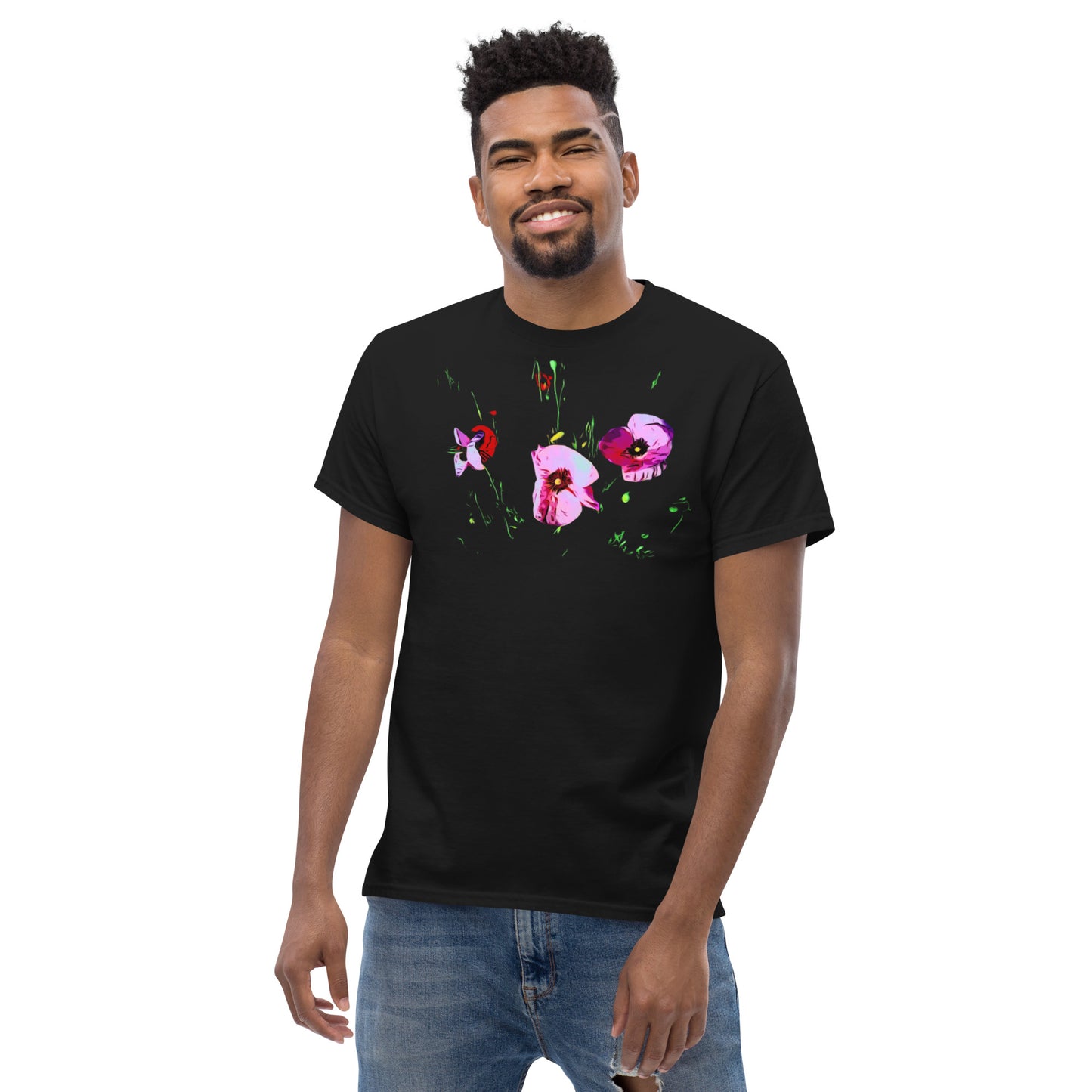 Field of Pink Poppy Flowers Unisex T-shirt