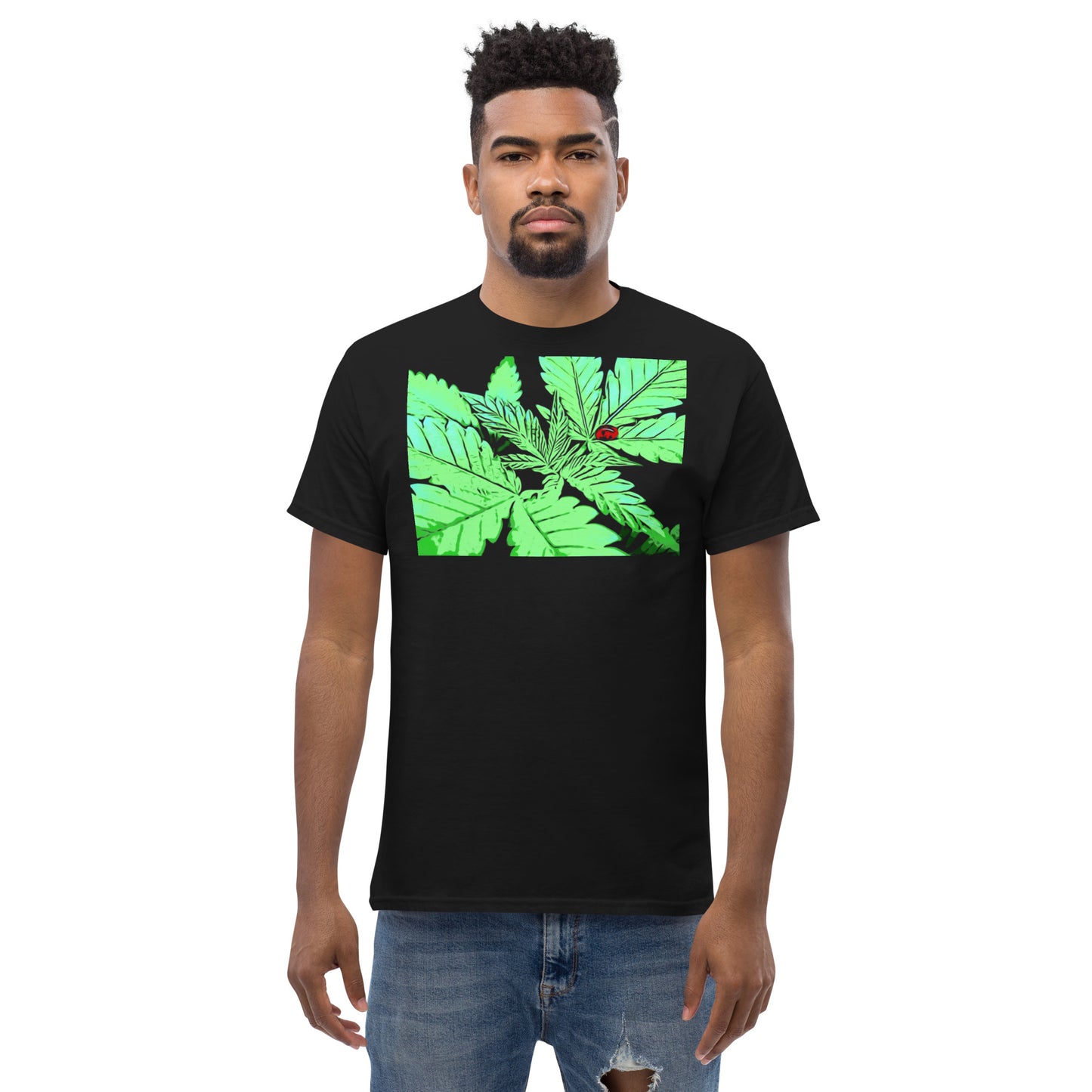 Ladybug on Cannabis Plant Unisex T-shirt