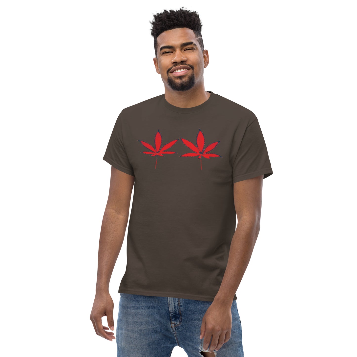 Red Cannabis Leaves Unisex T-shirt