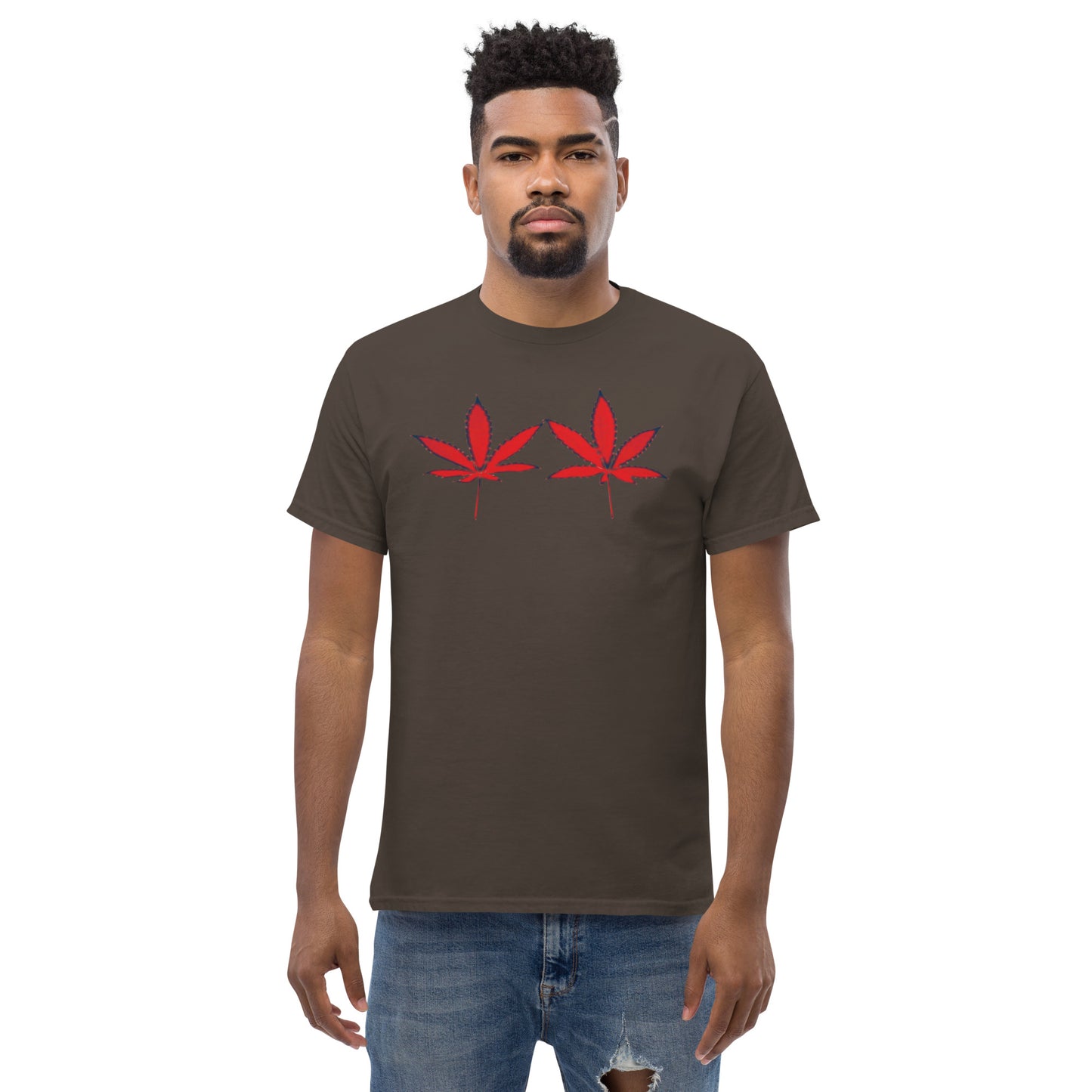 Red Cannabis Leaves Unisex T-shirt