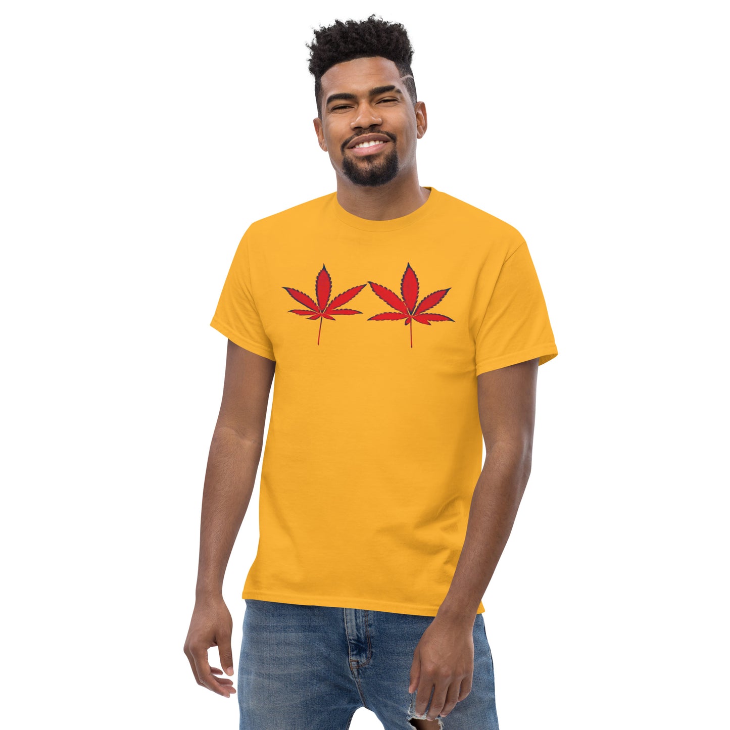 Red Cannabis Leaves Unisex T-shirt