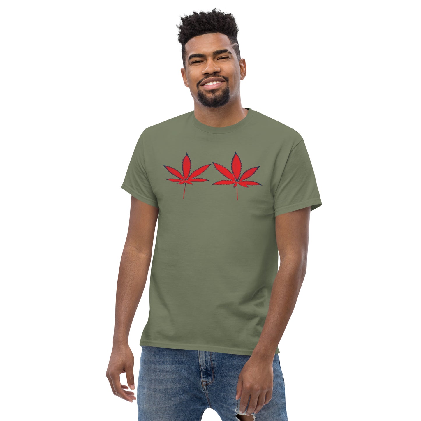 Red Cannabis Leaves Unisex T-shirt