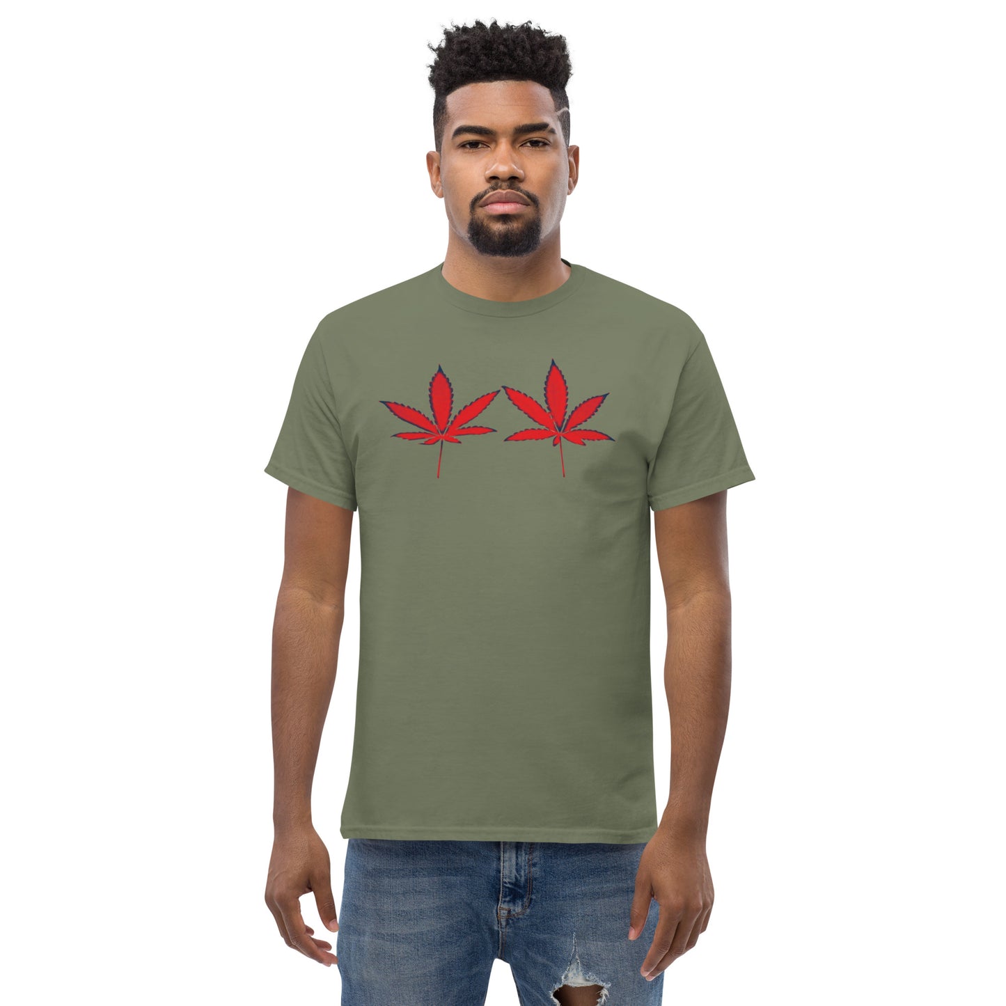Red Cannabis Leaves Unisex T-shirt