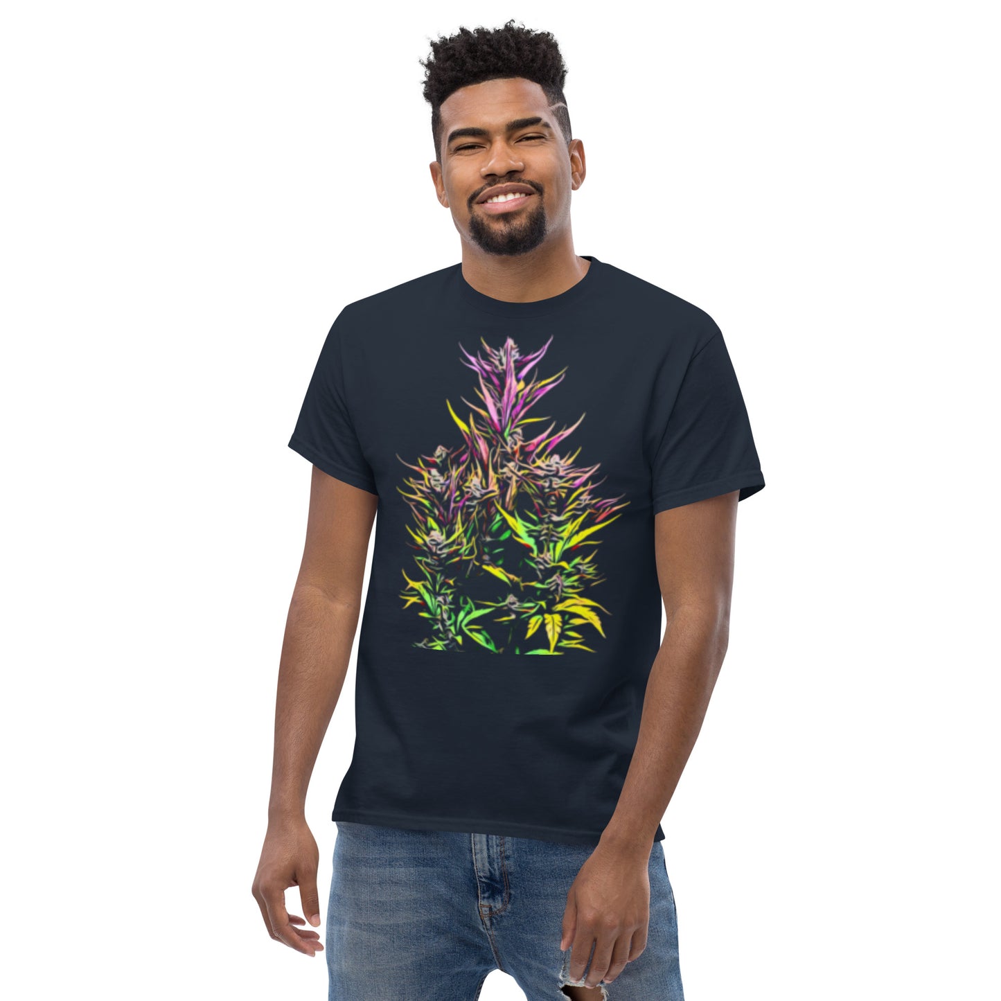 Faded Rainbow Cannabis Flowers Unisex T-shirt