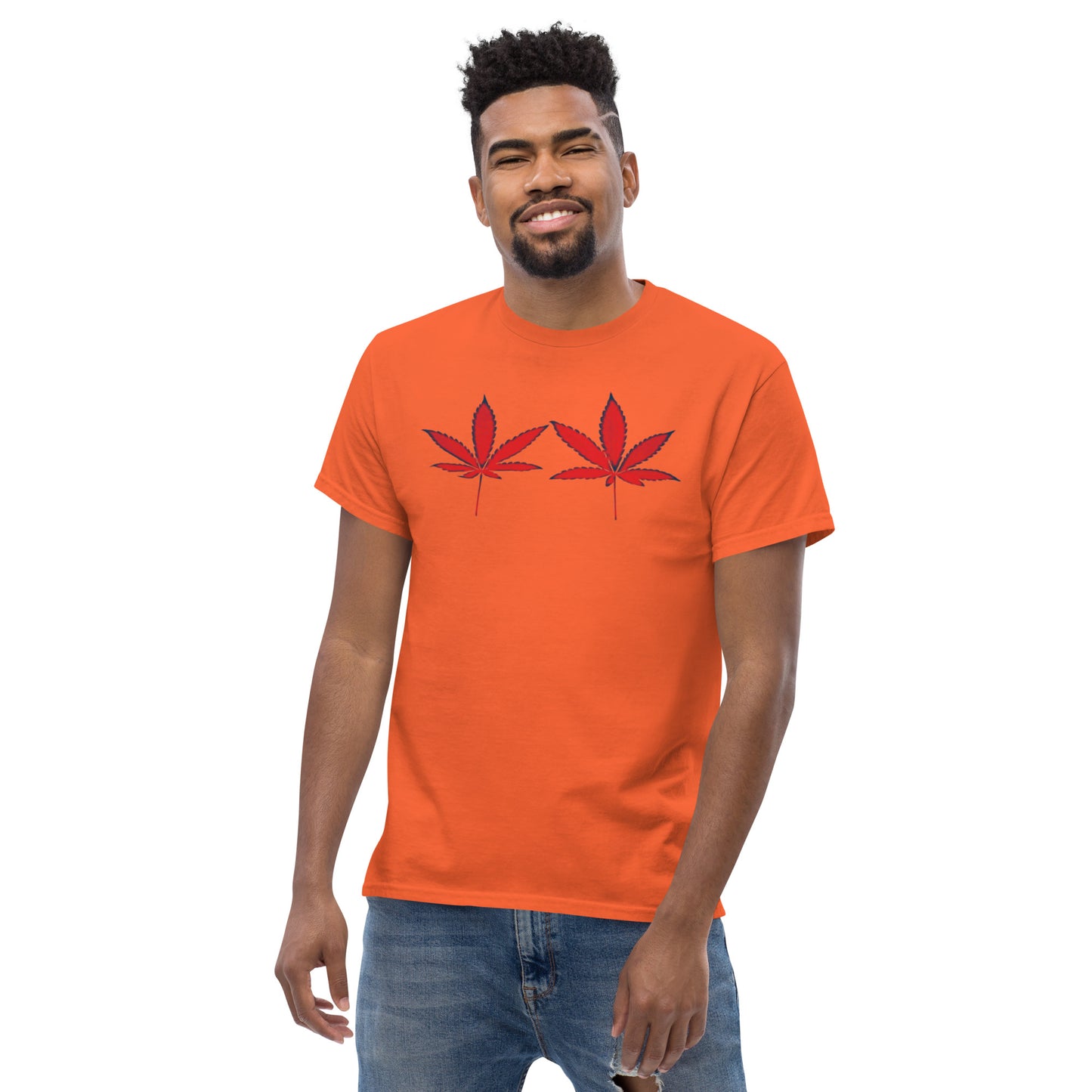 Red Cannabis Leaves Unisex T-shirt