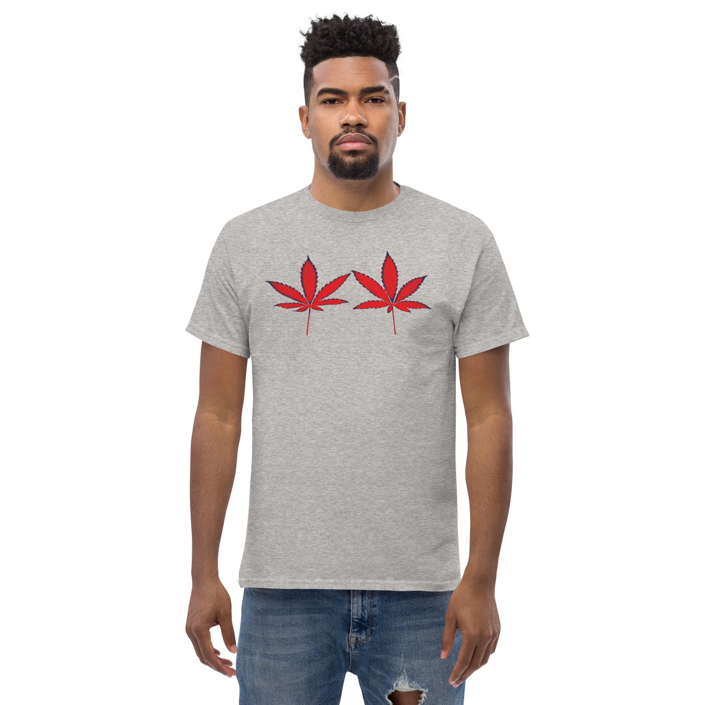 Red Cannabis Leaves Unisex T-shirt
