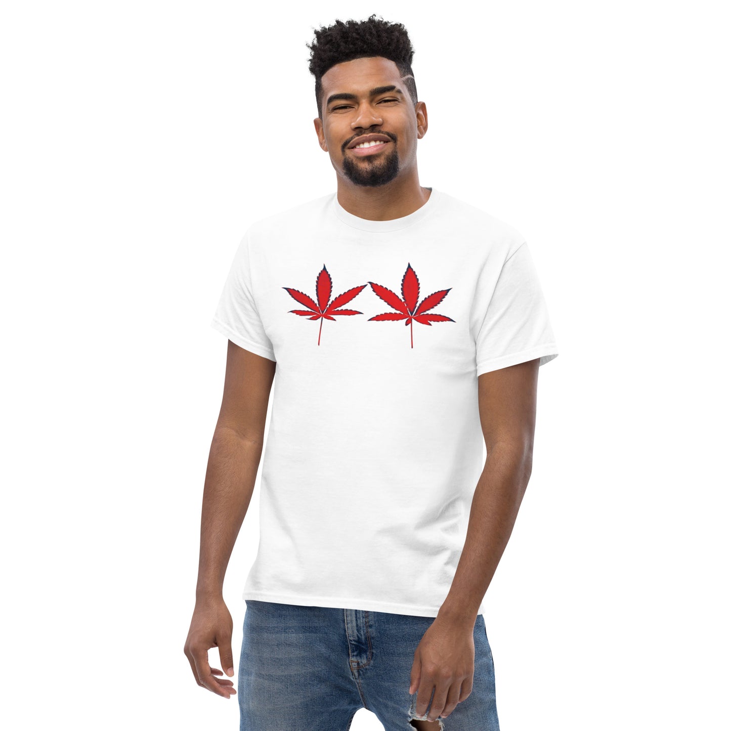 Red Cannabis Leaves Unisex T-shirt