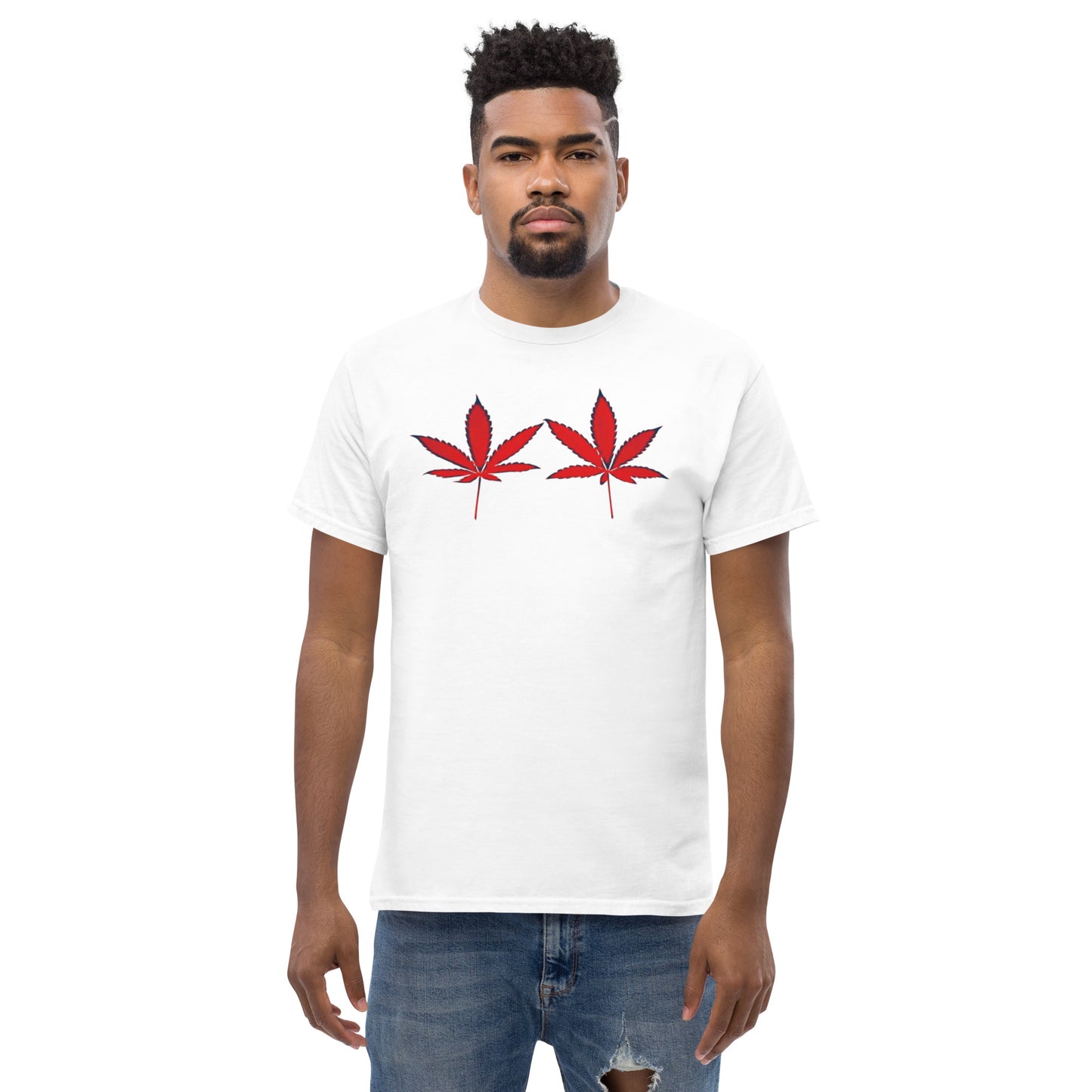 Red Cannabis Leaves Unisex T-shirt