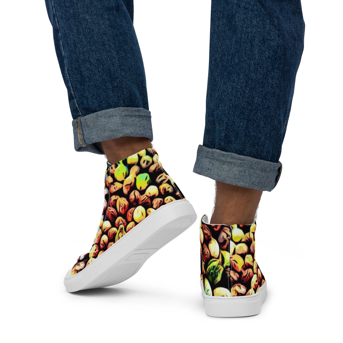 Green Beans Cannabis Seeds Men’s high top canvas shoes