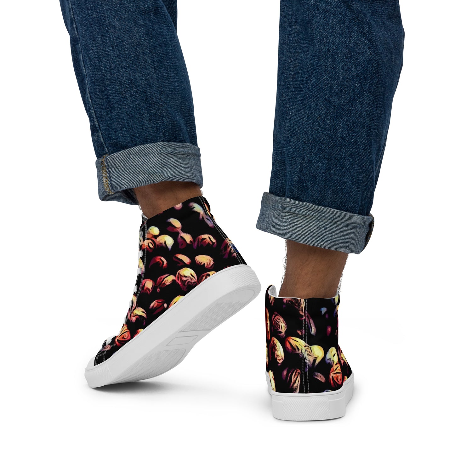 Lovely Beans Cannabis Seeds Men’s high top canvas shoes