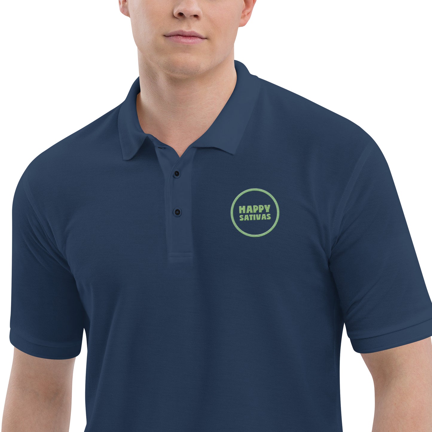 Happy Sativas Men's Premium Polo