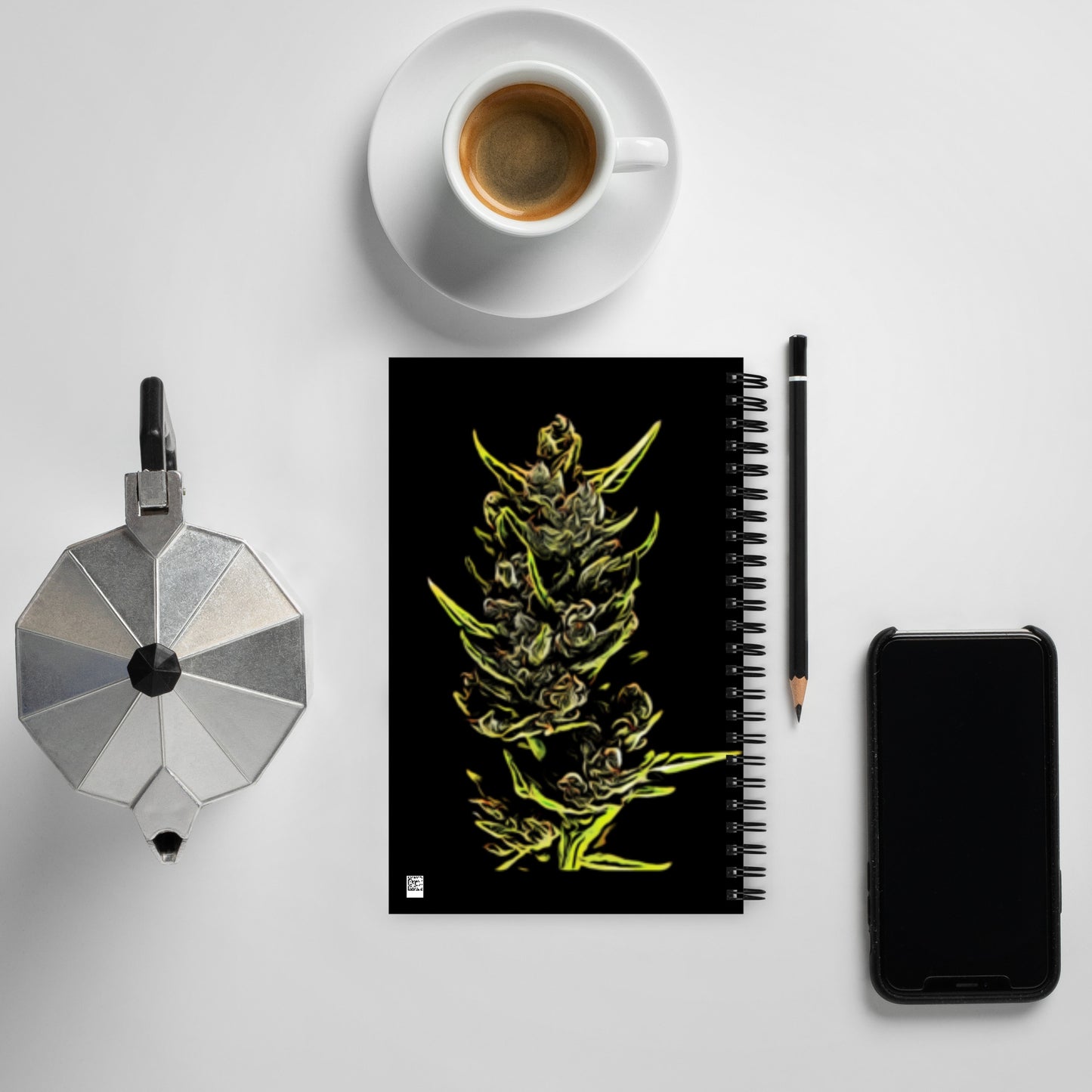 Praying Rainbow Cannabis Flowers Spiral notebook