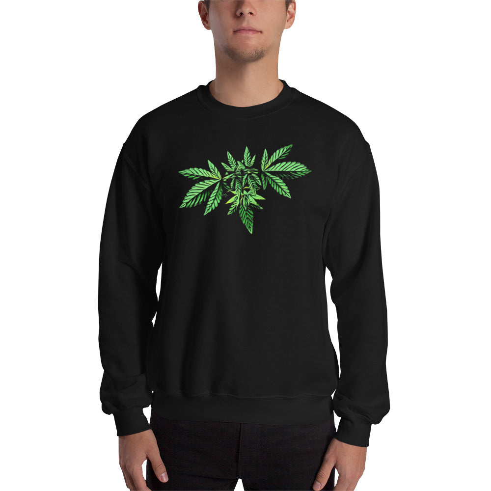 Symmetrical Leaf Cannabis Plant Unisex Sweatshirt