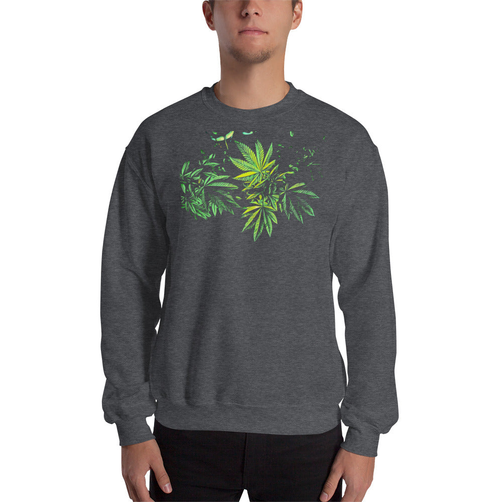 3 Big Cannabis Leaves Unisex Sweatshirt