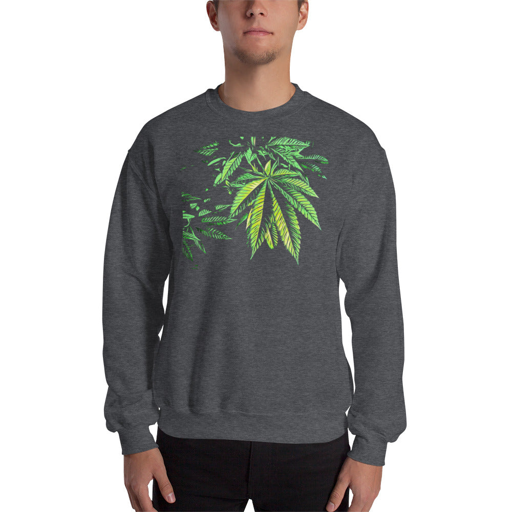 9 Finger Cannabis Leaf Unisex Sweatshirt