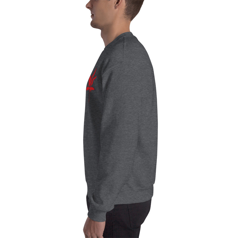 Red Leaves Cannabis Plant Unisex Sweatshirt