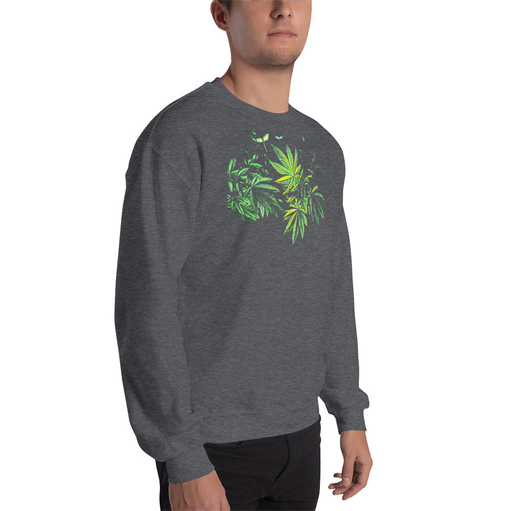3 Big Cannabis Leaves Unisex Sweatshirt