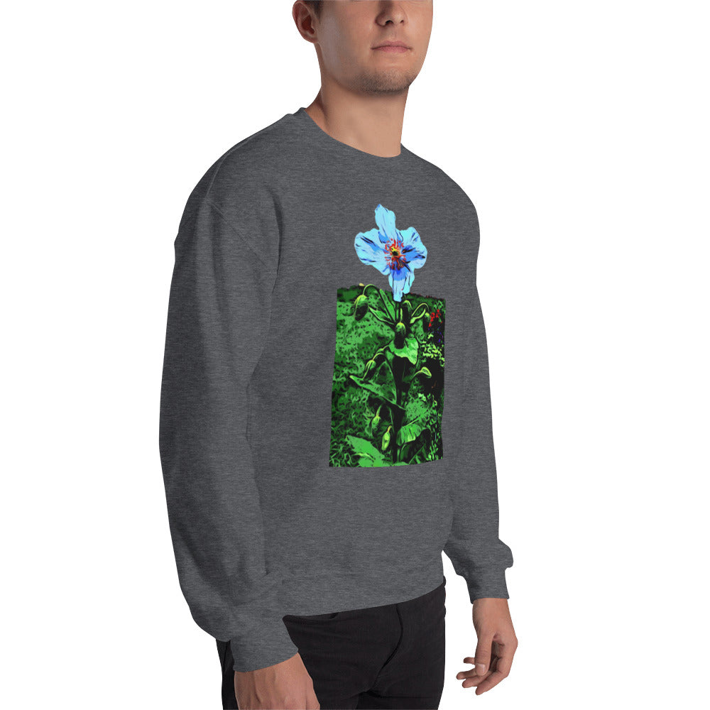 Blue Poppy Flower Unisex Sweatshirt