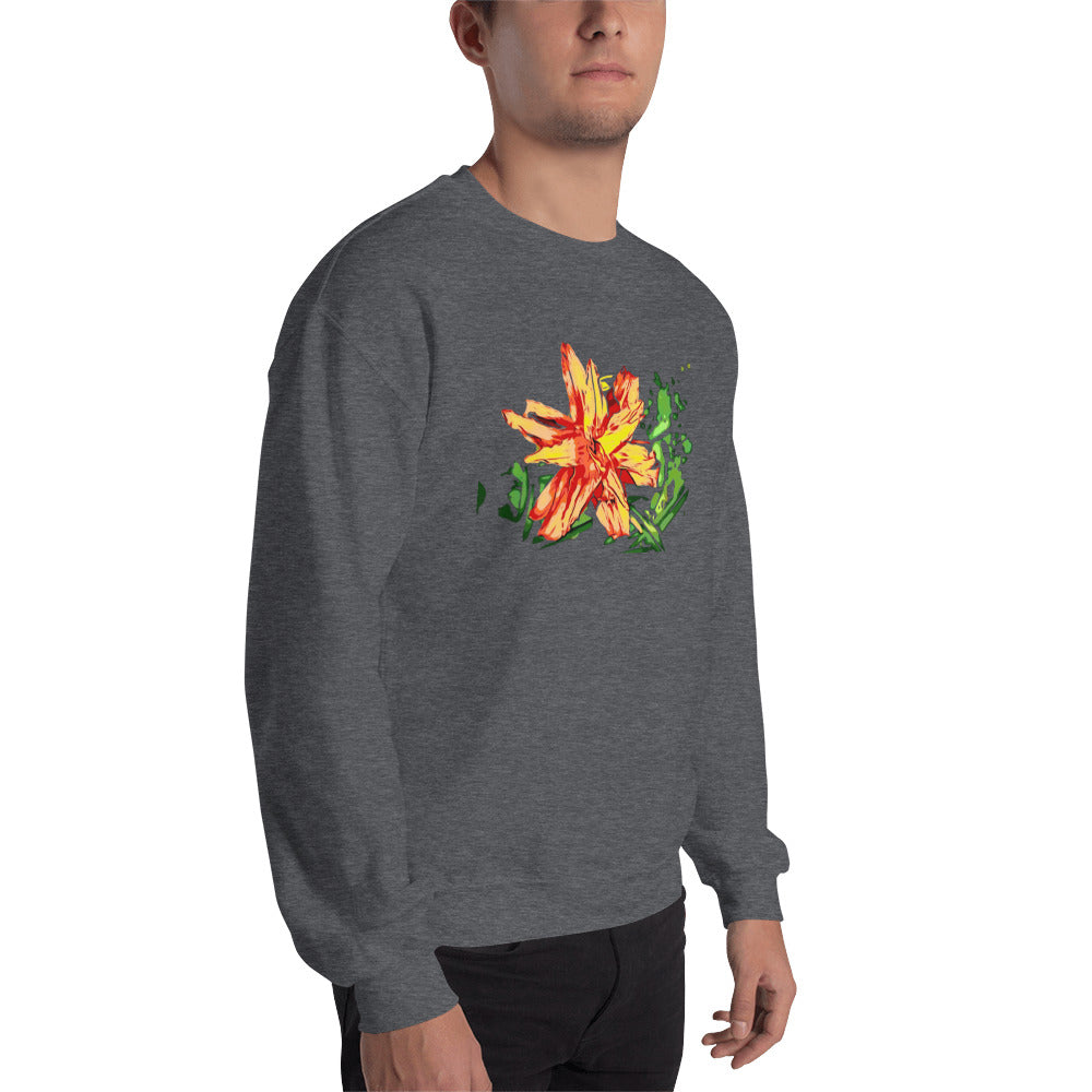 Orange Flower Unisex Sweatshirt