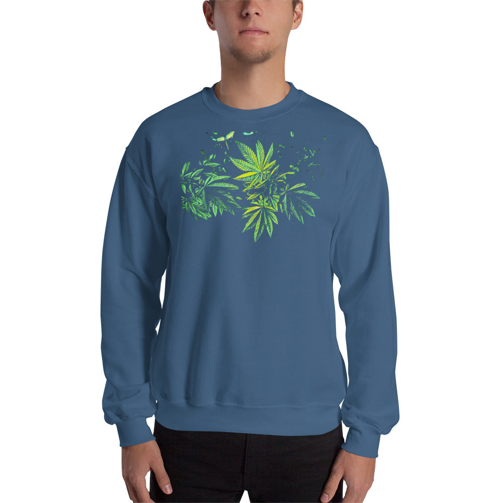 3 Big Cannabis Leaves Unisex Sweatshirt