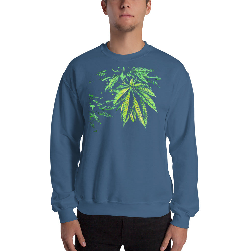 9 Finger Cannabis Leaf Unisex Sweatshirt