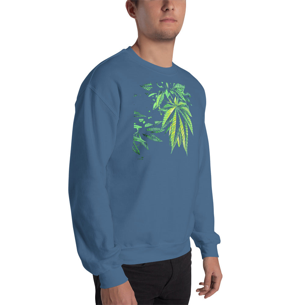 9 Finger Cannabis Leaf Unisex Sweatshirt