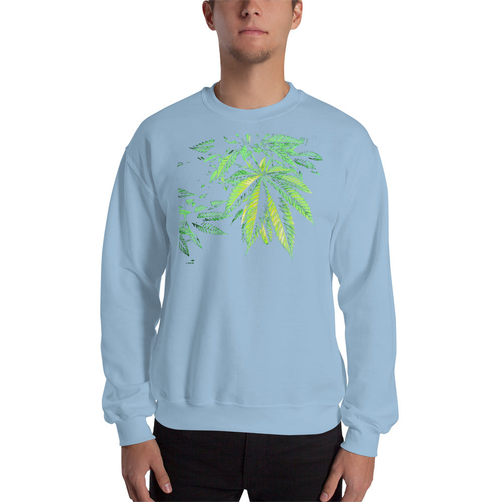 9 Finger Cannabis Leaf Unisex Sweatshirt