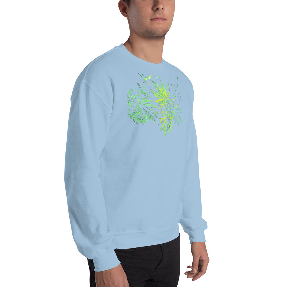 3 Big Cannabis Leaves Unisex Sweatshirt