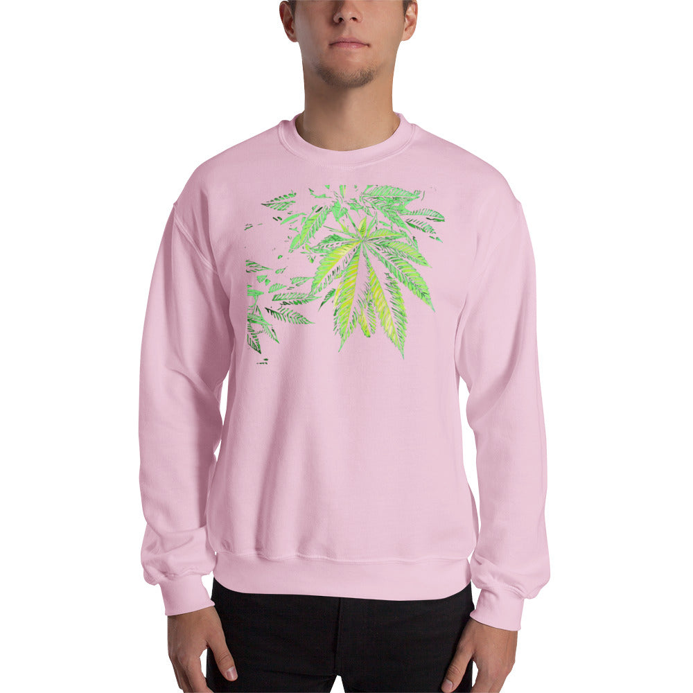 9 Finger Cannabis Leaf Unisex Sweatshirt