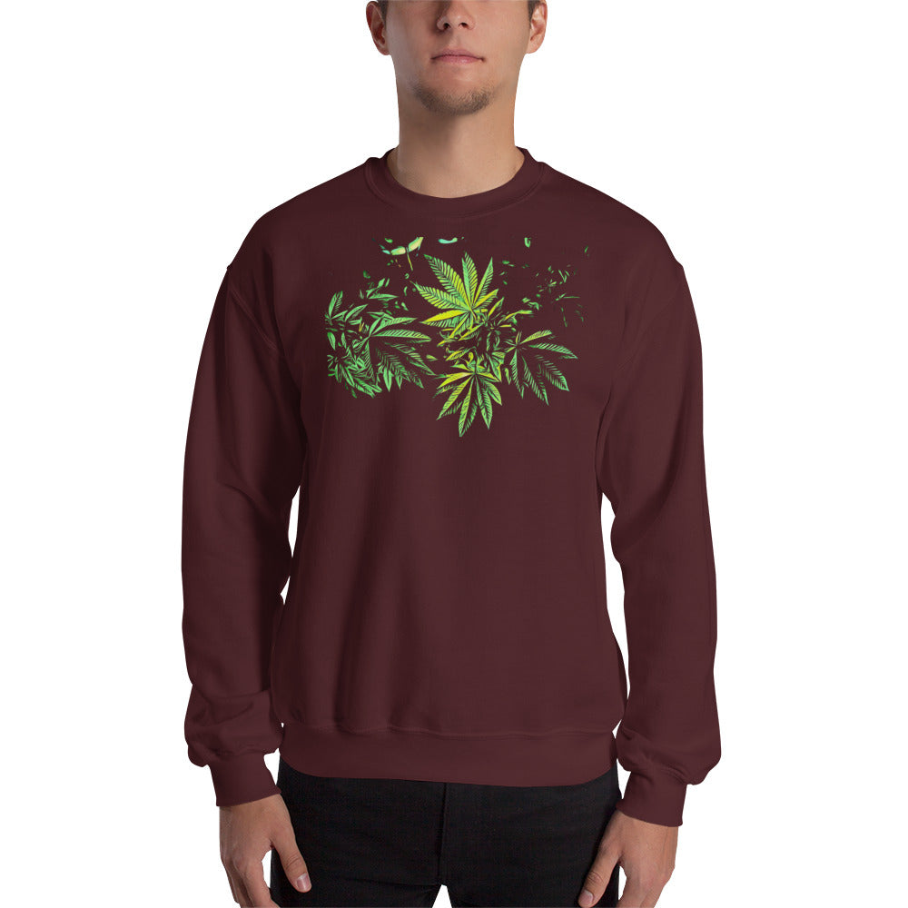 3 Big Cannabis Leaves Unisex Sweatshirt