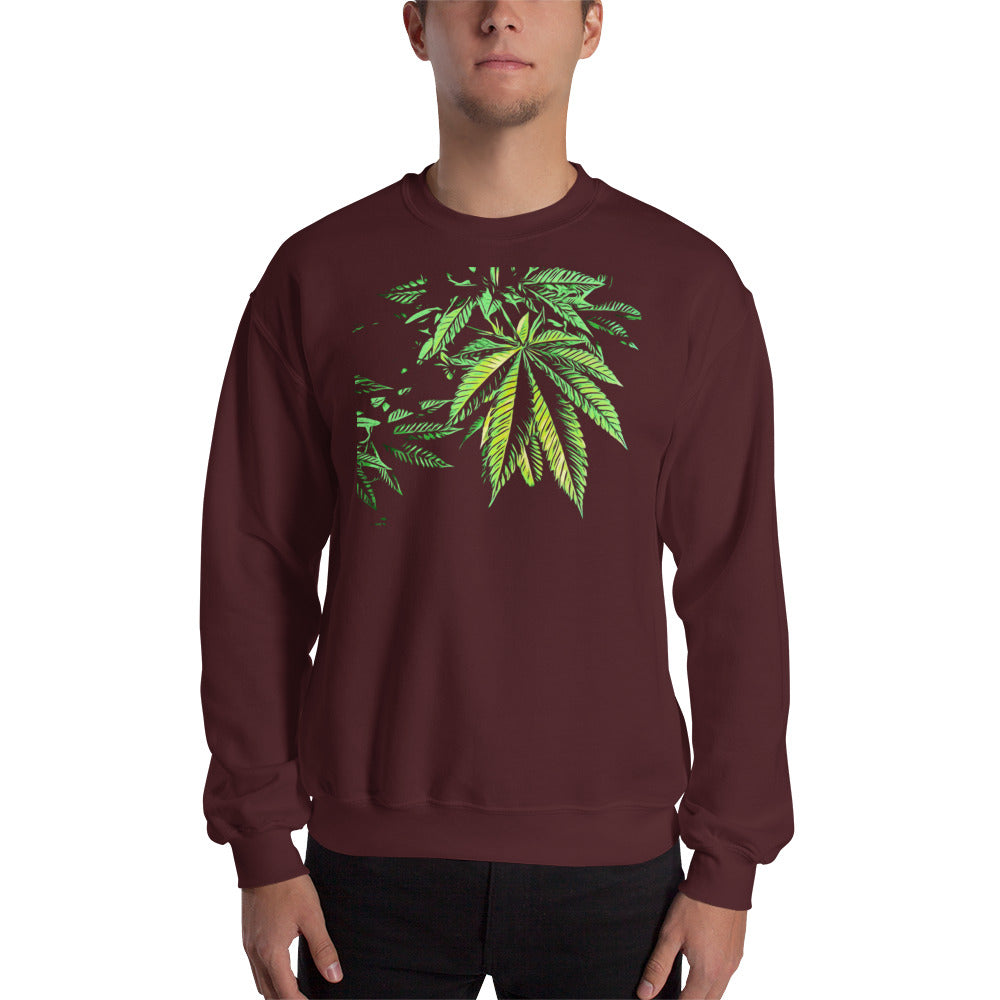9 Finger Cannabis Leaf Unisex Sweatshirt