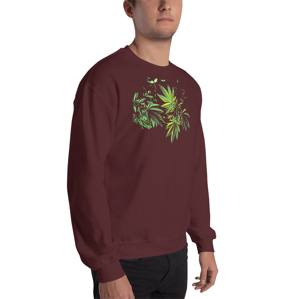 3 Big Cannabis Leaves Unisex Sweatshirt