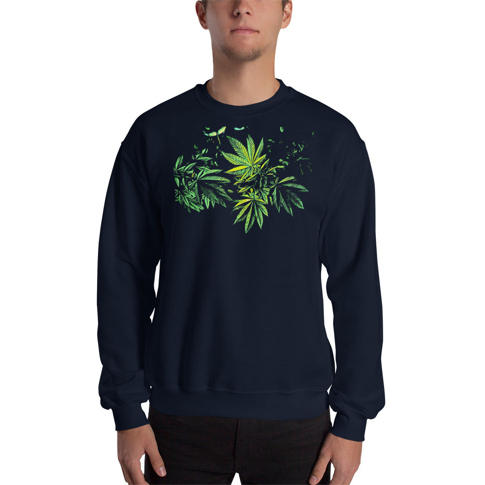 3 Big Cannabis Leaves Unisex Sweatshirt