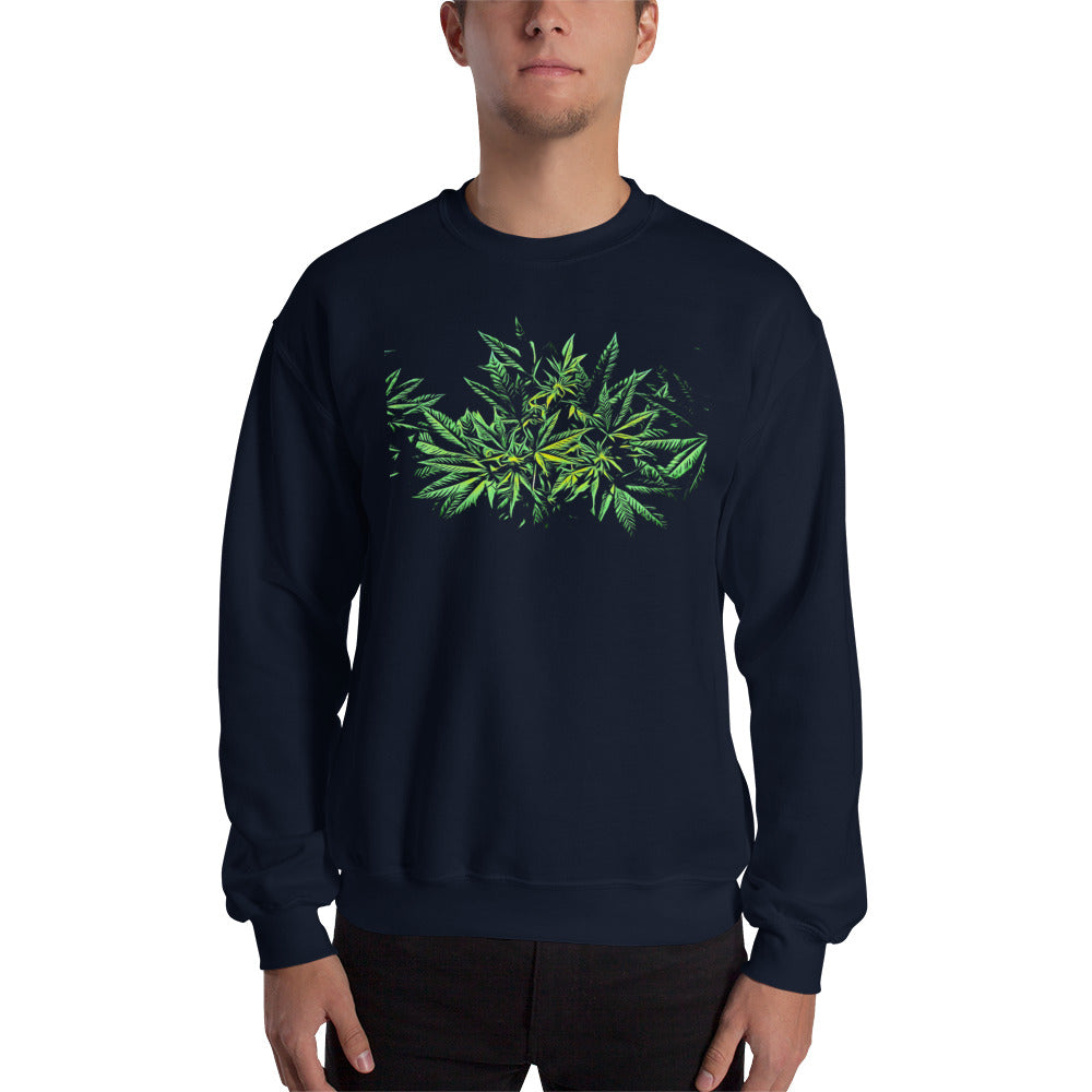 Flowering Hybrid Cannabis Plant Unisex Sweatshirt