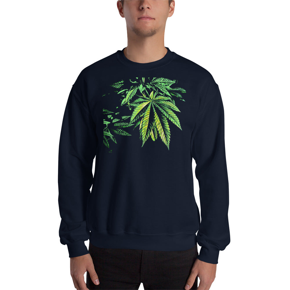 9 Finger Cannabis Leaf Unisex Sweatshirt