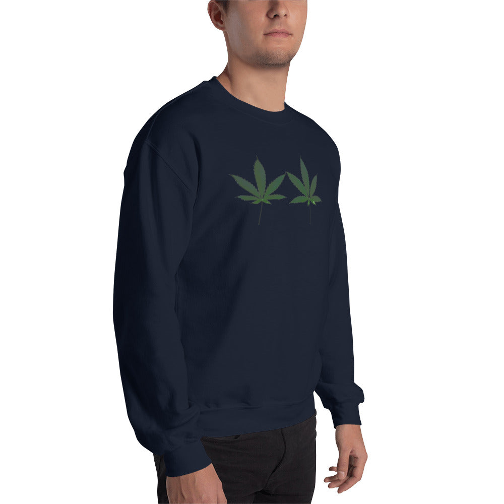 Green Cannabis Leaves Plant Unisex Sweatshirt