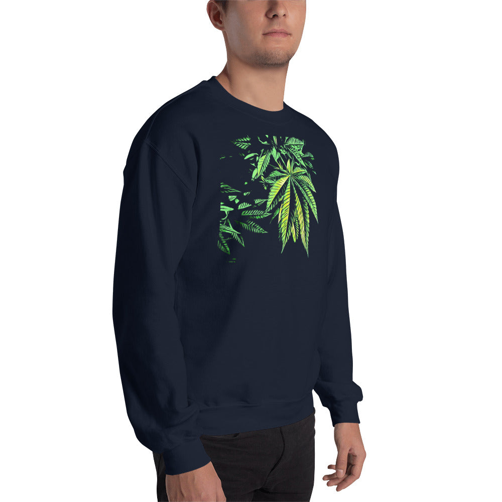 9 Finger Cannabis Leaf Unisex Sweatshirt