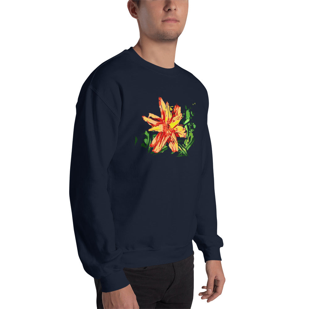 Orange Flower Unisex Sweatshirt