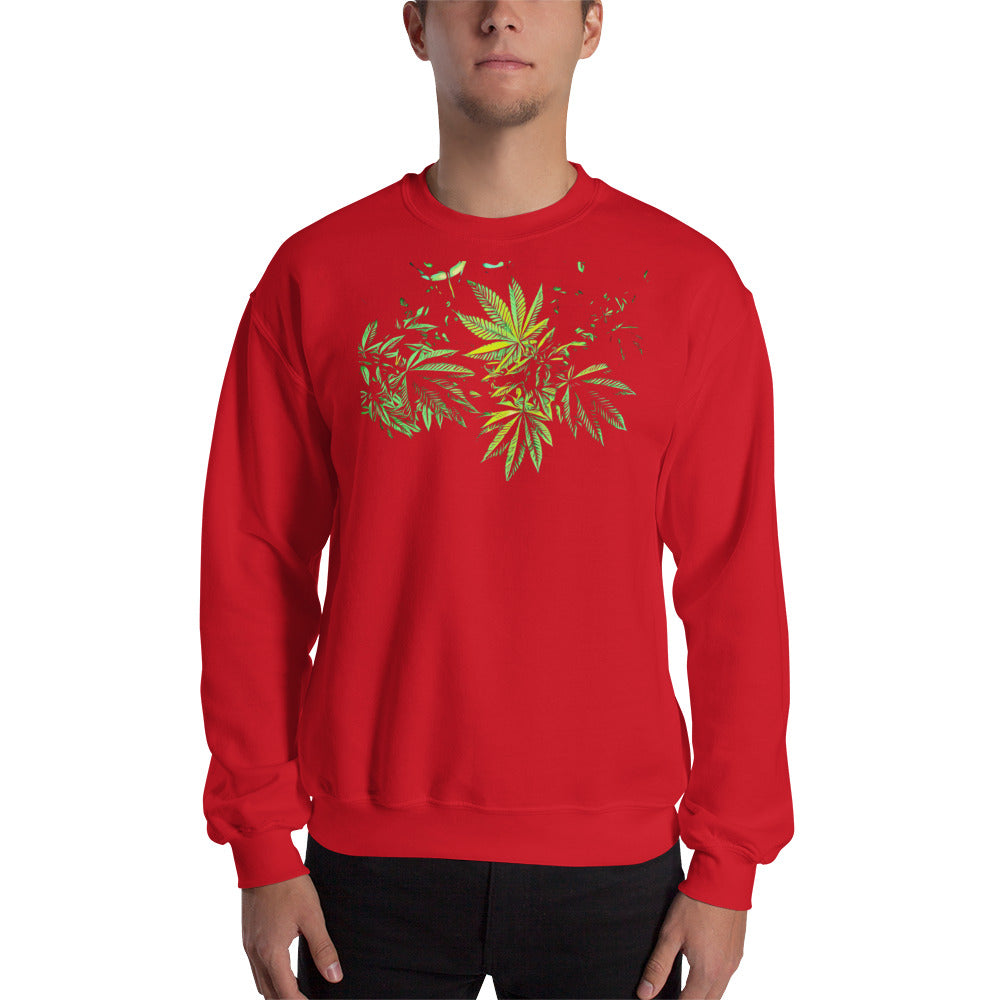 3 Big Cannabis Leaves Unisex Sweatshirt