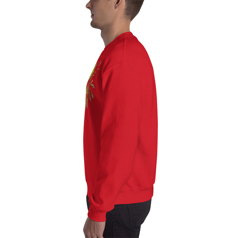 3 Big Cannabis Leaves Unisex Sweatshirt