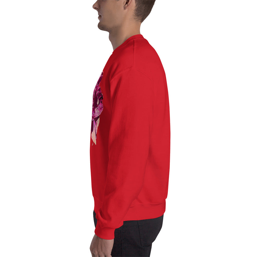 Big Pink Rose Flower Unisex Sweatshirt